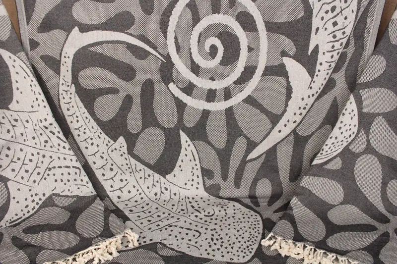 Toalla de baño turca para regalo de dama de honor, diseño de ballena, algodón orgánico, 40 x 71 pulgadas