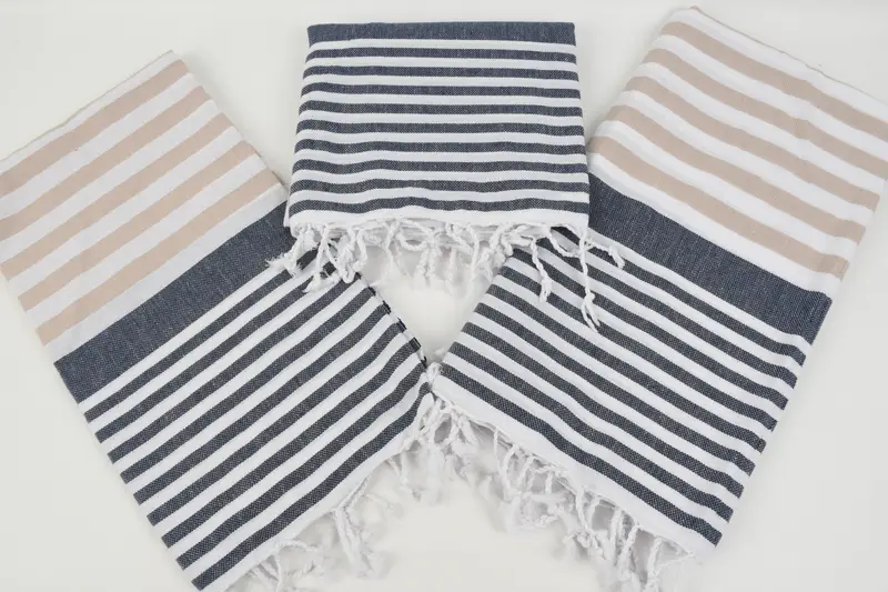 Personalized Bridesmaid Gift, 68x36 Cotton Striped Towel, Gift For Him, Customized Towels, Lightweight towel, Fringed Turkish towel for poolside - 6