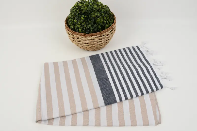 Personalized Bridesmaid Gift, 68x36 Cotton Striped Towel, Gift For Him, Customized Towels, Lightweight towel, Fringed Turkish towel for poolside - 4