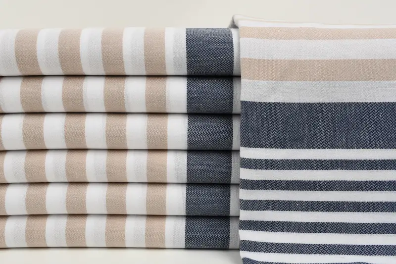Personalized Bridesmaid Gift, 68x36 Cotton Striped Towel, Gift For Him, Customized Towels, Lightweight towel, Fringed Turkish towel for poolside - 1