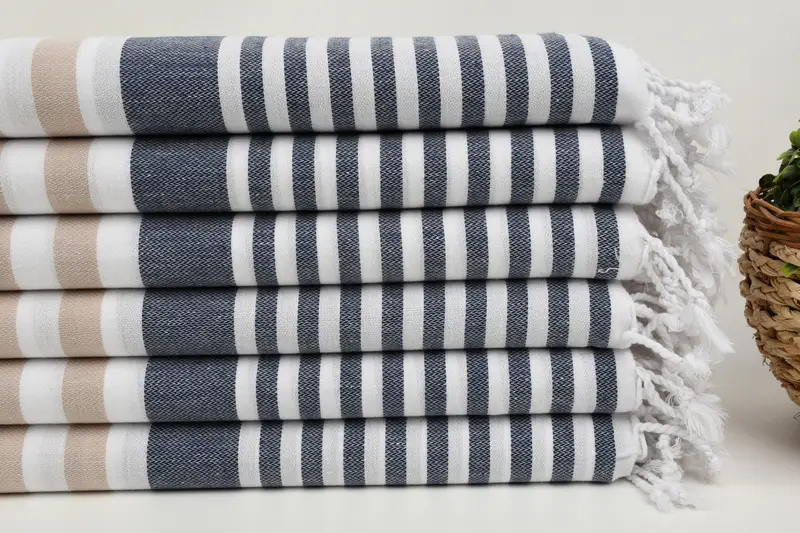 Personalized Bridesmaid Gift, 68x36 Cotton Striped Towel, Gift For Him, Customized Towels, Lightweight towel, Fringed Turkish towel for poolside - 2