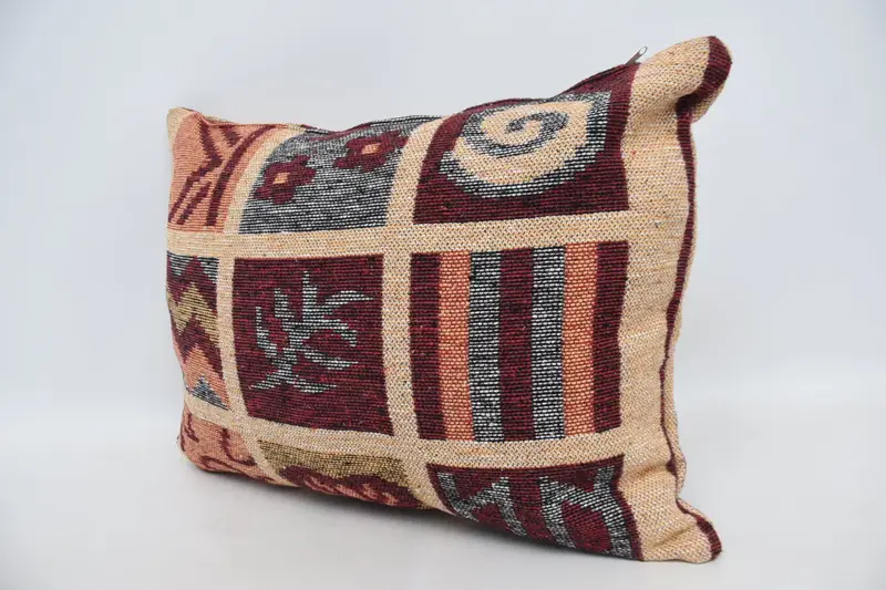 Boho Pillow Sham Cover, Traditional Pillow Sham, Pillow for Couch, Pillow Cover, Gift Pillow, Custom Cushion Case, 20x28 Red Pillow - 4