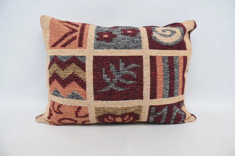 Boho Pillow Sham Cover, Traditional Pillow Sham, Pillow for Couch, Pillow Cover, Gift Pillow, Custom Cushion Case, 20x28 Red Pillow - 1