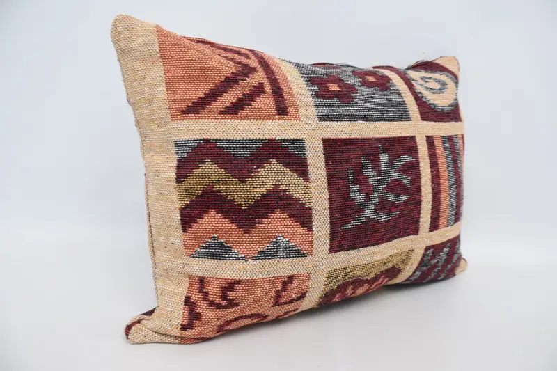 Boho Pillow Sham Cover, Traditional Pillow Sham, Pillow for Couch, Pillow Cover, Gift Pillow, Custom Cushion Case, 20x28 Red Pillow - 3