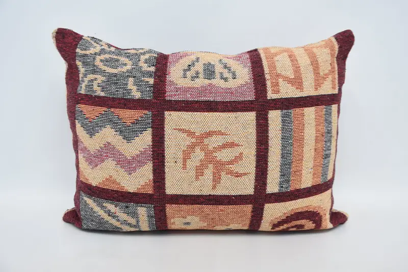 Boho Pillow Sham Cover, Traditional Pillow Sham, Pillow for Couch, Pillow Cover, Gift Pillow, Custom Cushion Case, 20x28 Red Pillow - 6