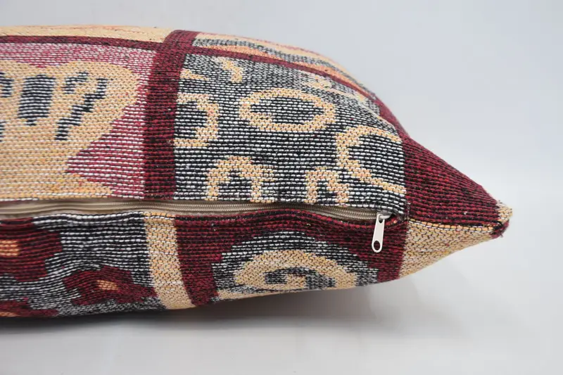 Boho Pillow Sham Cover, Traditional Pillow Sham, Pillow for Couch, Pillow Cover, Gift Pillow, Custom Cushion Case, 20x28 Red Pillow - 5