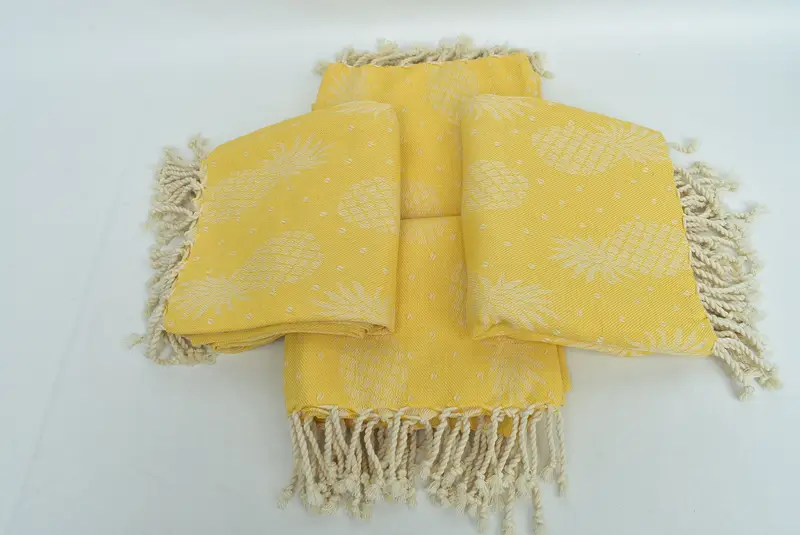 Cotton towel, Turkish Beach Towel Monogram, Spa Towel, 80x40 Cotton Pineapple Design Towel, Bachelor Party Favors, Turkish Towel Beach, Travel towel - 7