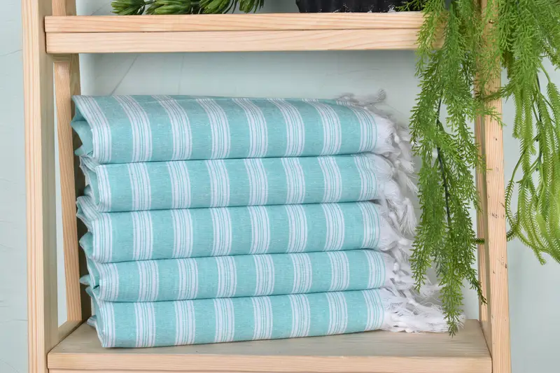Housewarming Gift, Large Turkish Towel, 70x40 Cotton Striped Towel, Bachelor Bachelorette Party Favors, Kids Beach Towel, Best Friend Christmas Gift - 1