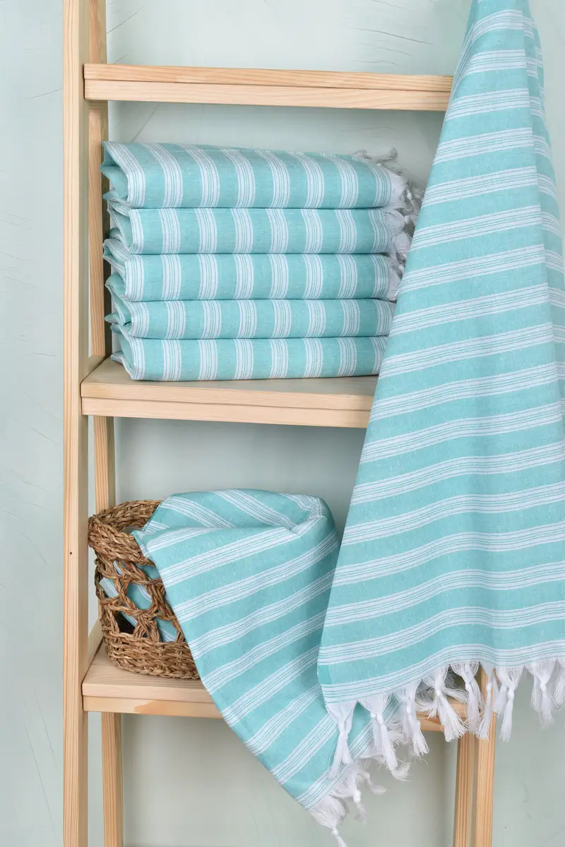 Housewarming Gift, Large Turkish Towel, 70x40 Cotton Striped Towel, Bachelor Bachelorette Party Favors, Kids Beach Towel, Best Friend Christmas Gift - 3