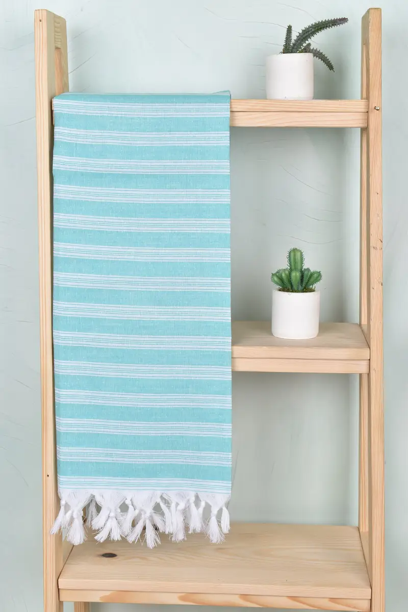 Housewarming Gift, Large Turkish Towel, 70x40 Cotton Striped Towel, Bachelor Bachelorette Party Favors, Kids Beach Towel, Best Friend Christmas Gift - 8