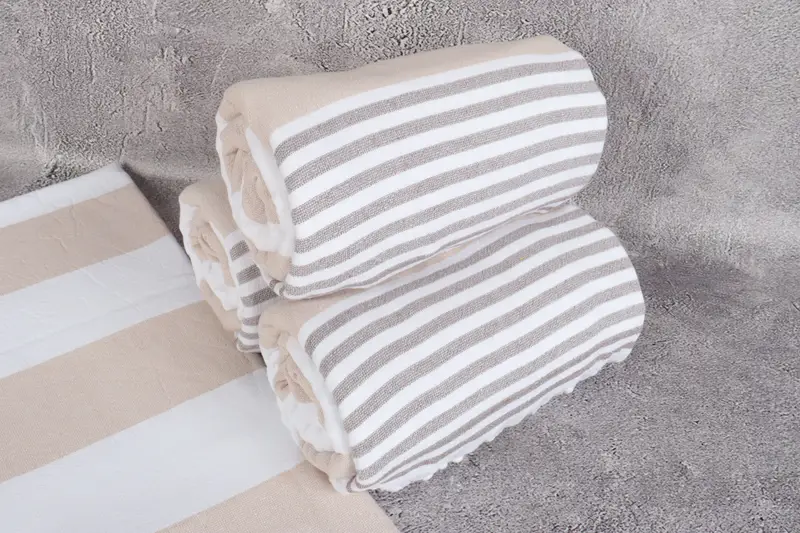 Custom Towel, 68x36 Cotton Striped Terry Towel, Wedding Towel, Engagement Gift, Travel Towel, Personalized Beach Towel, Personalized Bridesmaid Gift - 7