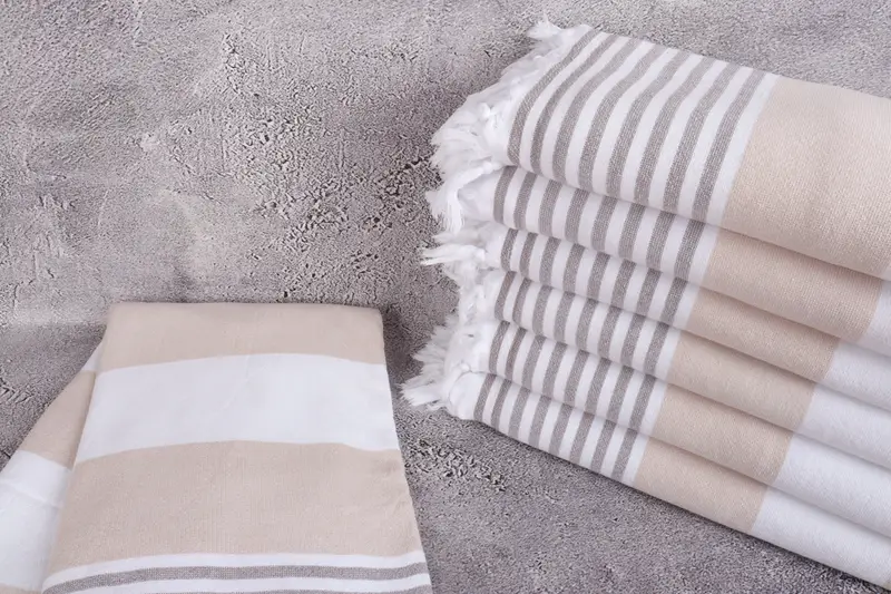 Custom Towel, 68x36 Cotton Striped Terry Towel, Wedding Towel, Engagement Gift, Travel Towel, Personalized Beach Towel, Personalized Bridesmaid Gift - 2