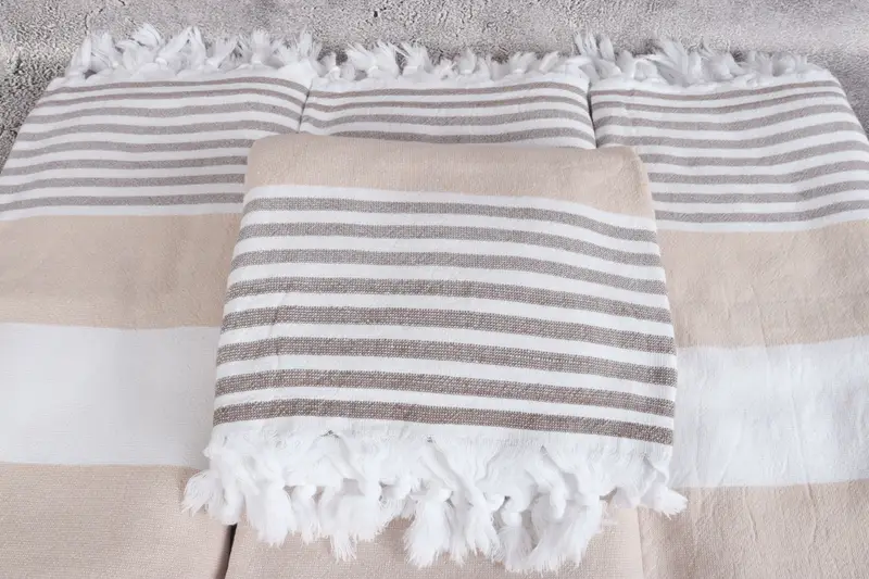 Custom Towel, 68x36 Cotton Striped Terry Towel, Wedding Towel, Engagement Gift, Travel Towel, Personalized Beach Towel, Personalized Bridesmaid Gift - 4