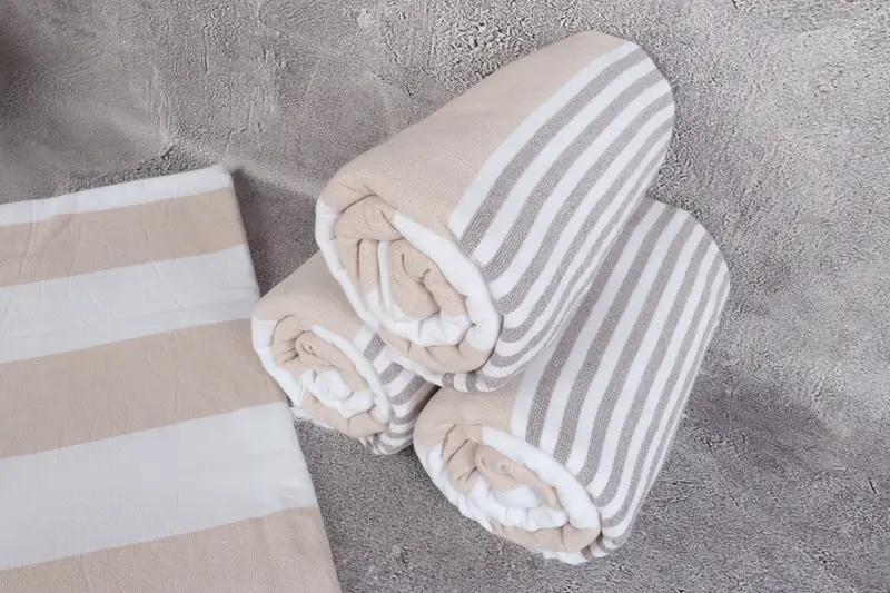 Custom Towel, 68x36 Cotton Striped Terry Towel, Wedding Towel, Engagement Gift, Travel Towel, Personalized Beach Towel, Personalized Bridesmaid Gift - 8