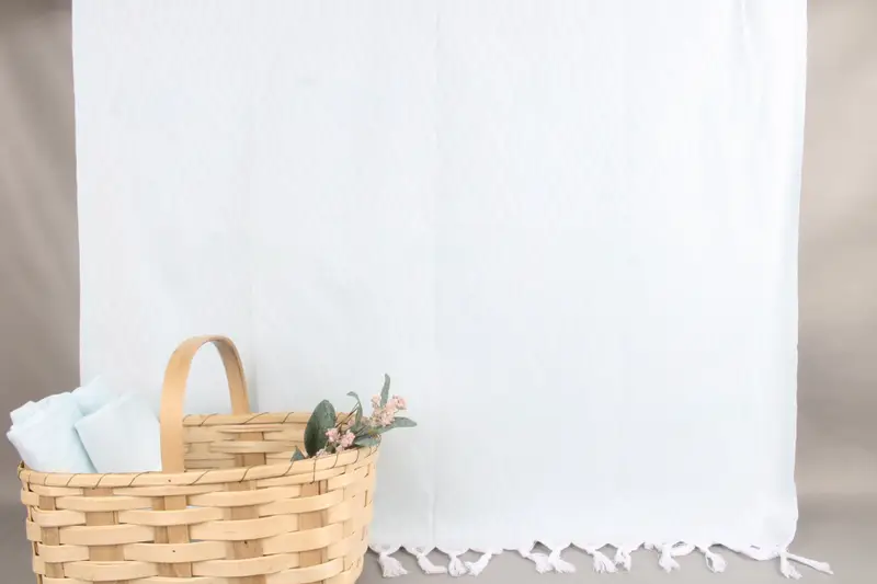 Monogrammed Beach Towel Turkish Cotton Ice Blue Flamingo, 40x71 Inches