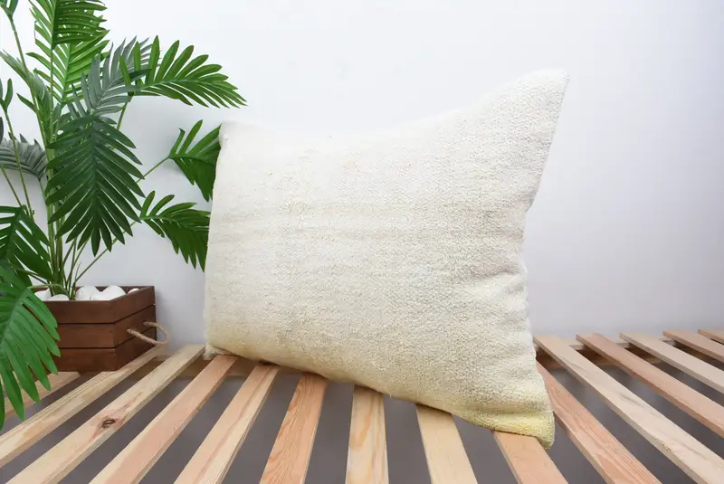 Pillow Case, Kilim Cushion Sham, Kilim Pillow Cover, One Of A Kind Pillow Case, Bench Cushion Cover, 20x28 White Cushion Cover, Turkish Kilim Pillow - 5
