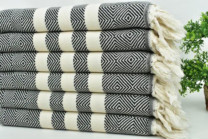 Personalize Gift, Personalized Gifts, 32x20 Cotton Diamond Towel, Bridesmaid Gifts, Small Bath Towels, Organic Towel, Turkish Towel Monogram - 3