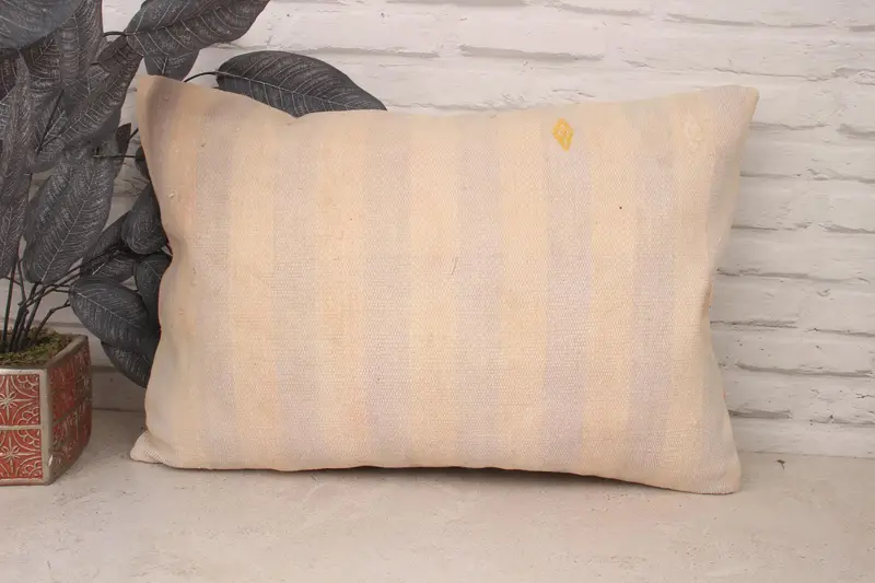 16x24 White Pillow, Pillow Case, Pillow for Couch, Handmade Kilim Cushion, Ethnic Throw Pillow, Sofa Bolster Pillow Sham, Pillow for Sofa - 1