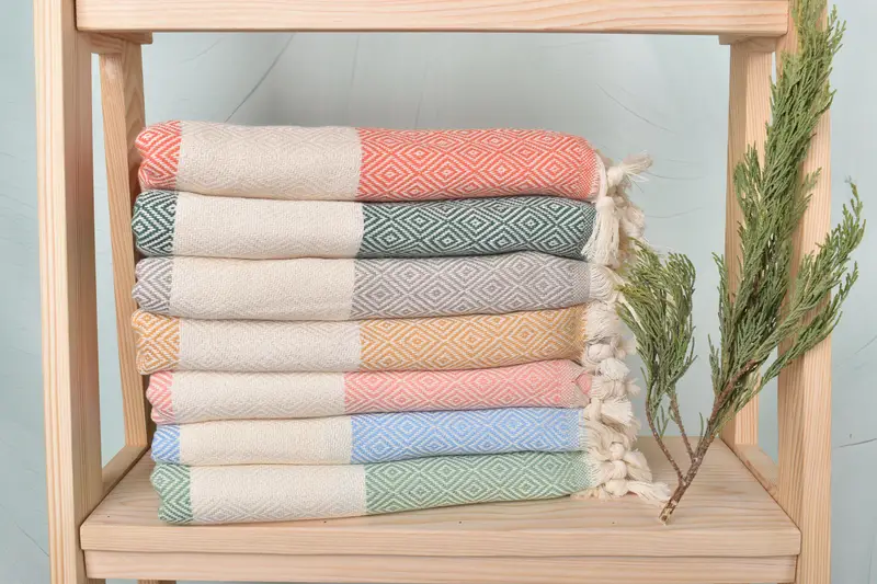 Kitchen Towel, Bathroom Towels, Monogrammed Hand Towel, Birthday Gift, 36x20 Cotton Diamond Towel, Beach Wedding Favor, Gift For The Home Decor - 3