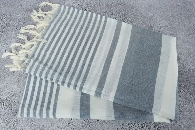 Yoga Towel, 70x40 Cotton Striped Towel, Girls Weekend Favors, Baby Boy Gift, Bachelorette Party Favors, Personalized Towel, Personalized Beach Towel - 6