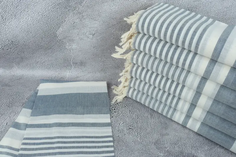 Yoga Towel, 70x40 Cotton Striped Towel, Girls Weekend Favors, Baby Boy Gift, Bachelorette Party Favors, Personalized Towel, Personalized Beach Towel - 2