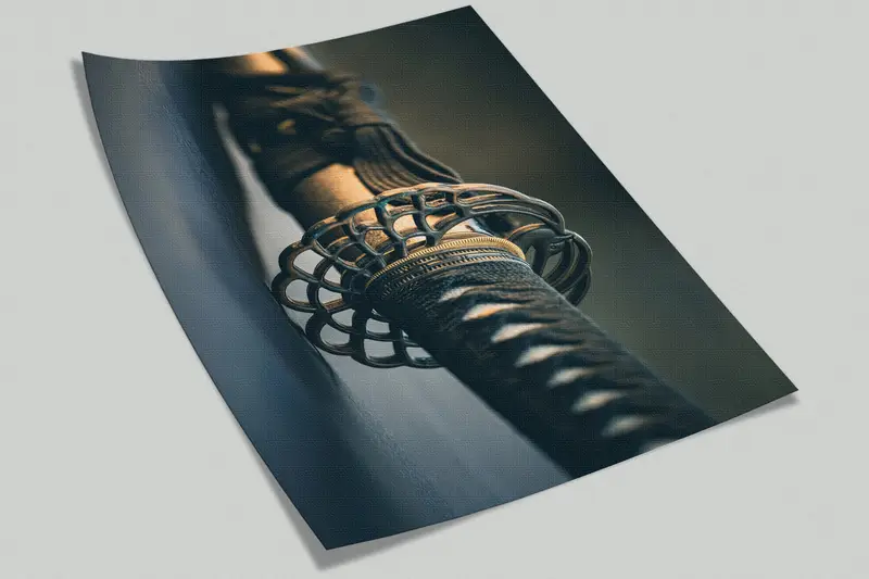 Modern Wall Paper, 3d Wall Paper, Katana Photography Wall Print, Japan Katana Wall Decor, Wall Paper Peel and Stick, Modern Wall Painting, - 5