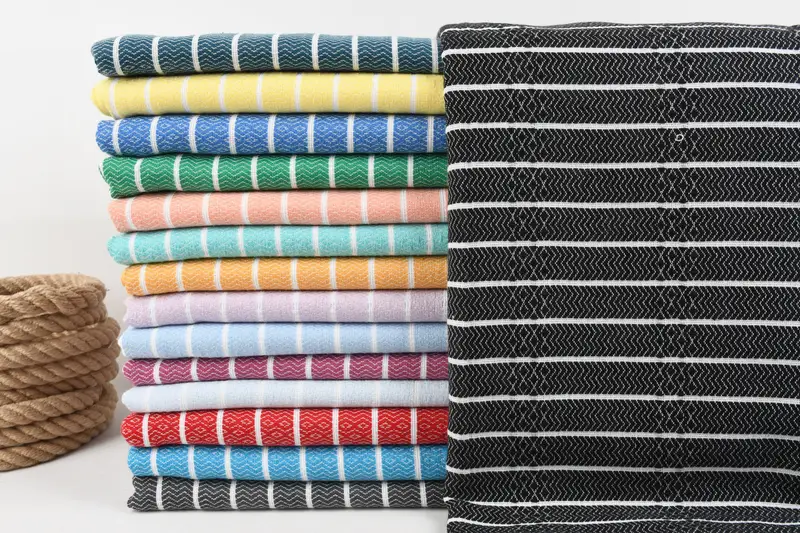 Sand-free towel, Gift For The Home Decor, Bath towel, Custom Beach Towel, Bridemaids Beach Towel, 70x40 Cotton Striped Towel, Bachelor Party Gifts - 1