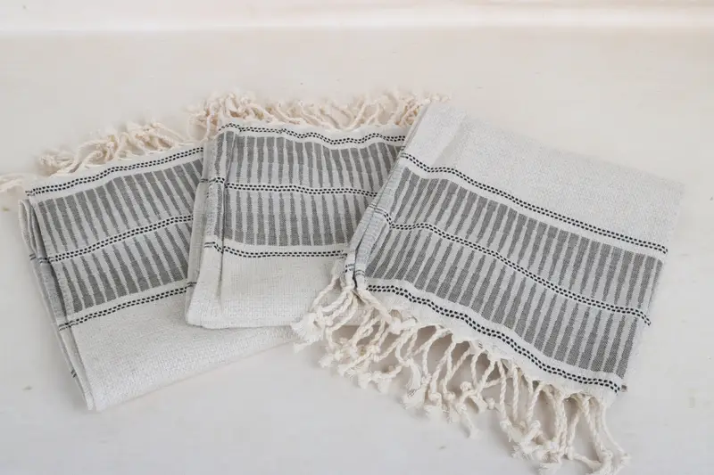 Türkisches Handtuch Handtuch, türkisches Geschirrtuch, Gasttuch, 40x20 Leinen gestreift - 3