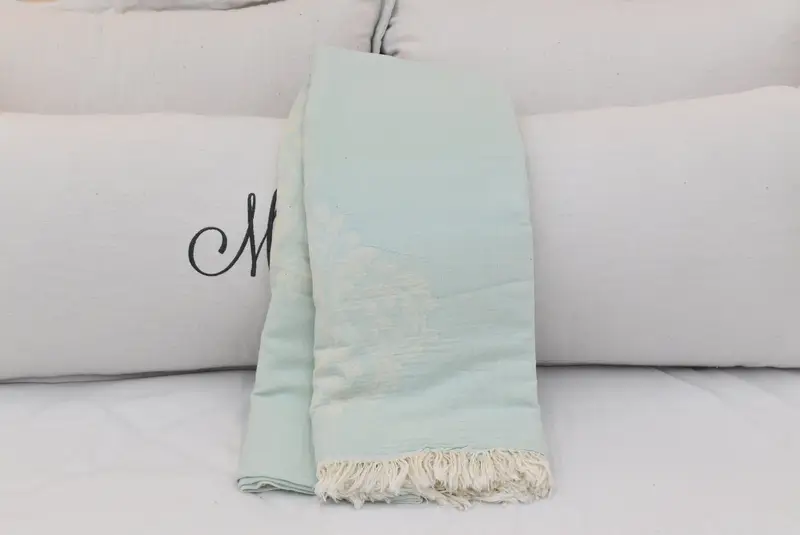 96x76 Cotton Baroque Towel, Decorative Blanket, Monogram Blanket, Bachelorette Party Favors, Bachelorette Party Items, Personalize Gift - 4