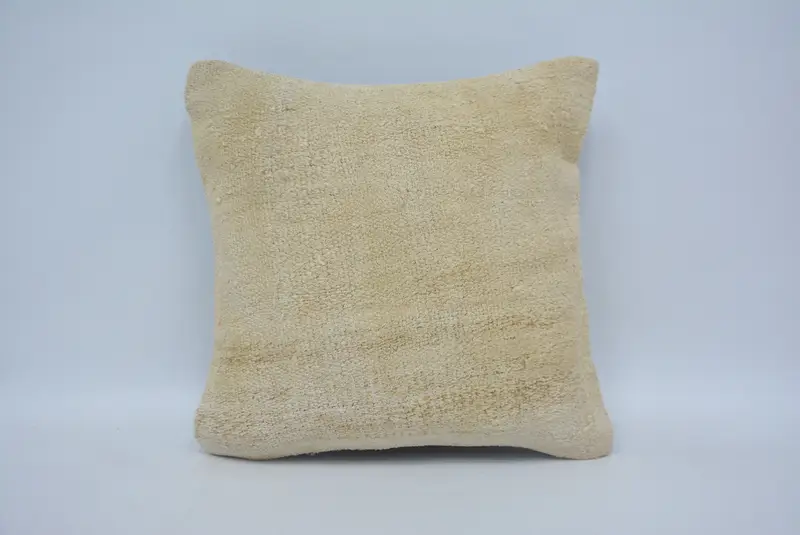 14x14 White Pillow Case, Vintage Throw Pillow Sham, Boho Pillow, Pillow Cover, Vintage Kilim Pillow, Boho Pillow Sham Cover, Retro Cushion Case - 1