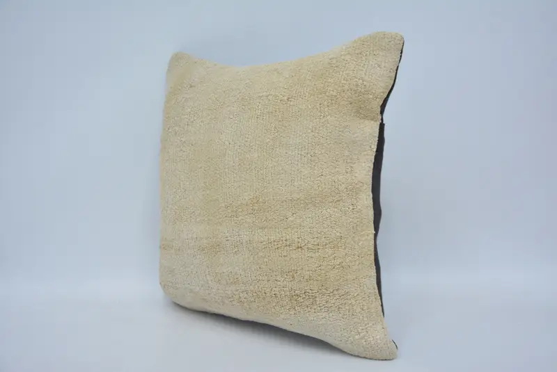 14x14 White Pillow Case, Vintage Throw Pillow Sham, Boho Pillow, Pillow Cover, Vintage Kilim Pillow, Boho Pillow Sham Cover, Retro Cushion Case - 4