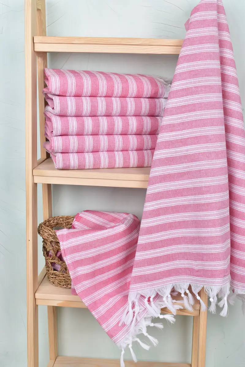 Custom Wedding Gift, 70x40 Cotton Striped Towel, Baby Boy Gift, Soft towel, Absorbent Turkish towel, Antibacterial Turkish peshtemal towel - 3