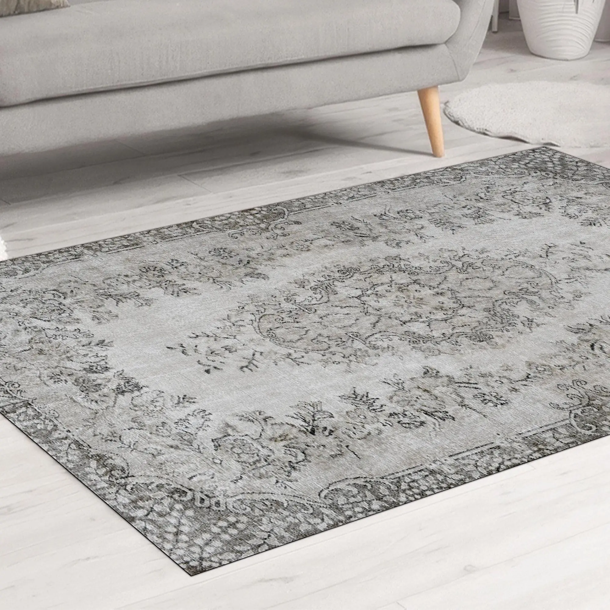 Vintage Medallion Ethnic Printed Rug, Soft Texture, Home Decor - 1