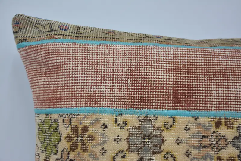 Bed Cushion Cover, Pillow, Tapestry Pillow, 20x28 Beige Pillow, Ethnical Kilim Rug Pillow, Pillow for Sofa, Vintage Pillow, Bright Cushion Case - 2