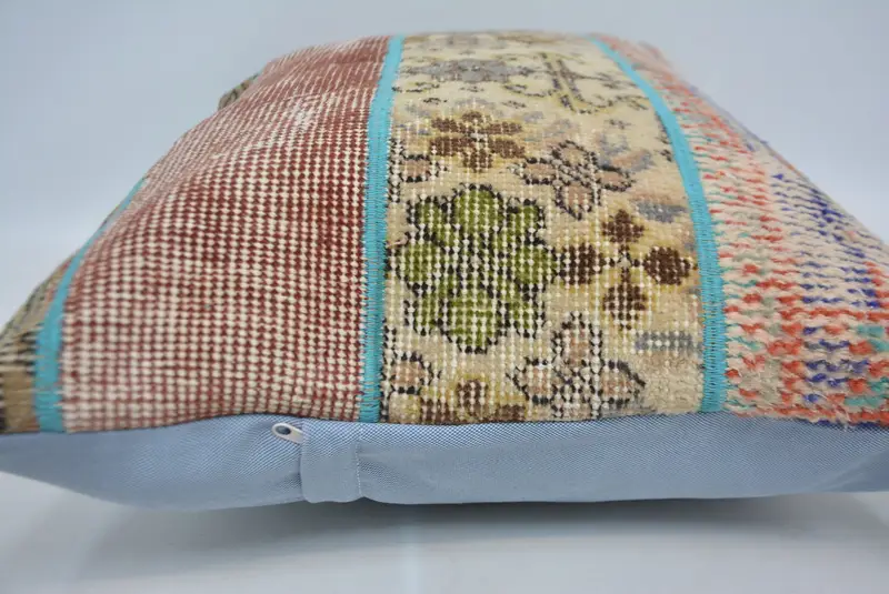 Bed Cushion Cover, Pillow, Tapestry Pillow, 20x28 Beige Pillow, Ethnical Kilim Rug Pillow, Pillow for Sofa, Vintage Pillow, Bright Cushion Case - 5