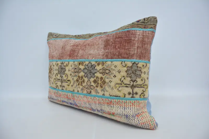 Bed Cushion Cover, Pillow, Tapestry Pillow, 20x28 Beige Pillow, Ethnical Kilim Rug Pillow, Pillow for Sofa, Vintage Pillow, Bright Cushion Case - 4
