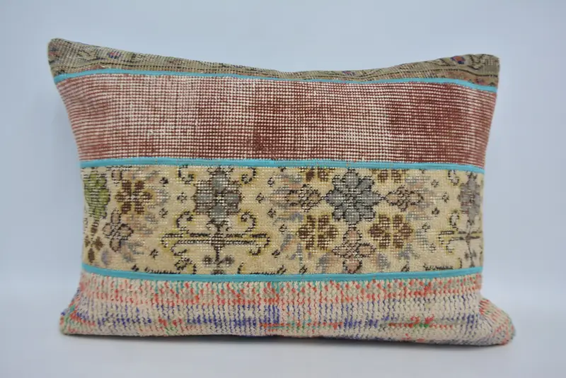 Bed Cushion Cover, Pillow, Tapestry Pillow, 20x28 Beige Pillow, Ethnical Kilim Rug Pillow, Pillow for Sofa, Vintage Pillow, Bright Cushion Case - 1