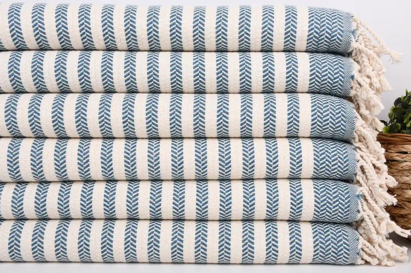 Custom Hand Towel, Turkish Hand Towel, 40x18 Cotton Chevron Towel, Custom Wedding Gift From Bridesmaid, Monogrammed Hand Towel, Custom Tea Towel - 2