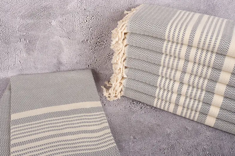 70x40 Cotton Striped Towel, Bridal Shower Gift, Organic Towel, Home Decor Gifts, Bridal Gifts, Cotton towel, Beach Theme Bachelorette Party Gifts - 2