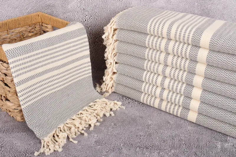 70x40 Cotton Striped Towel, Bridal Shower Gift, Organic Towel, Home Decor Gifts, Bridal Gifts, Cotton towel, Beach Theme Bachelorette Party Gifts - 3