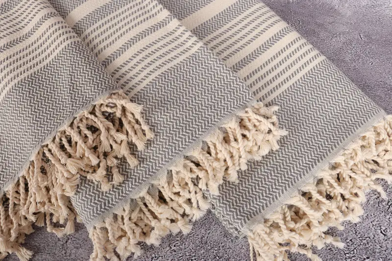 70x40 Cotton Striped Towel, Bridal Shower Gift, Organic Towel, Home Decor Gifts, Bridal Gifts, Cotton towel, Beach Theme Bachelorette Party Gifts - 5