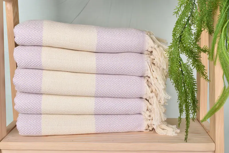 Organic Towel, Gift Boxes Towel, Monogrammed Beach Towel, Housewarming Gift, 70x40 Cotton Herringbone Towel, Lightweight towel, Bridal Shower Favors - 2