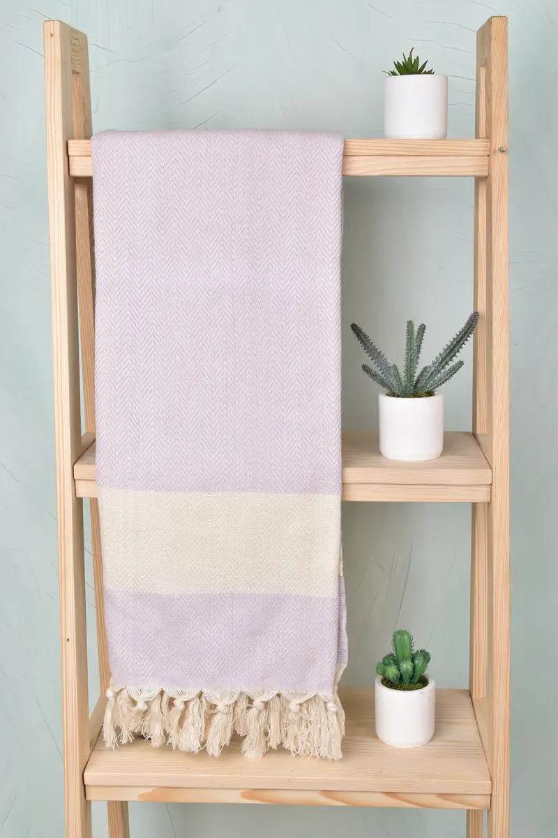 Organic Towel, Gift Boxes Towel, Monogrammed Beach Towel, Housewarming Gift, 70x40 Cotton Herringbone Towel, Lightweight towel, Bridal Shower Favors - 8