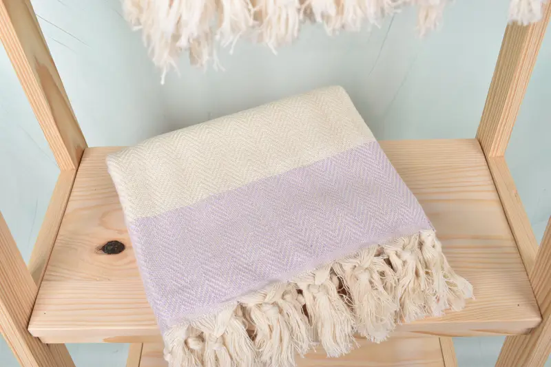 Organic Towel, Gift Boxes Towel, Monogrammed Beach Towel, Housewarming Gift, 70x40 Cotton Herringbone Towel, Lightweight towel, Bridal Shower Favors - 5