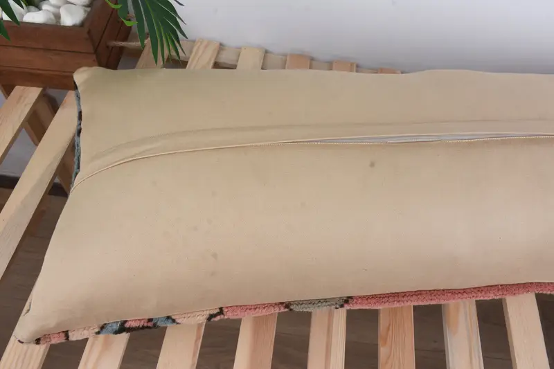 Cushion Case, Boho Pillow, Lounge Throw Cushion, 16x43 Blue Cushion Cover, Boho Pillow Sham Cover, Garden Cushion Cover, Antique Pillows - 8
