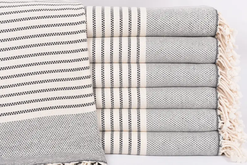 Wedding Towel, 76x40 Cotton Striped Towel, Travel towel, Girl Trip Party Favor, Best Friend Christmas Gift, Turkish beach towel, Custom Gift