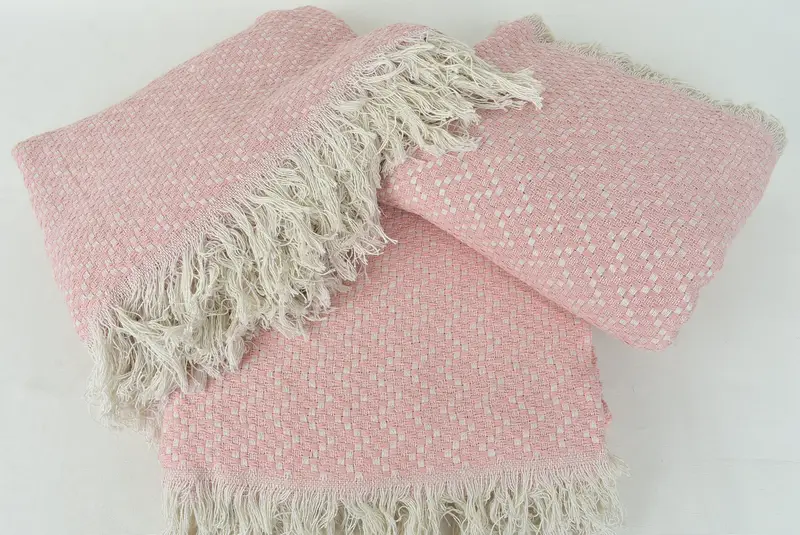 Bridal Shower Gift, Wedding Anniversary Gift, Turkish Blanket, 76x68 Cotton Herringbone Towel, Monogram Beach Blanket, Grandma Gift, Tablecloth - 6