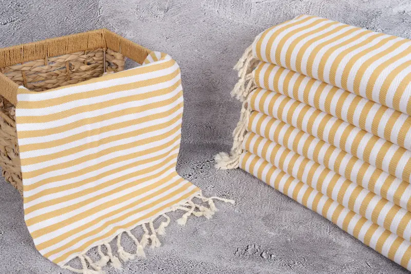 40x18 Cotton Striped Towel, Kitchen Towel, Hand Size Towels, Guest Towel, Personalized Home Gift Wedding, Personalized Hand Towel, Custom Hand Towel - 3