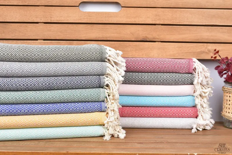Turkish Towel Bulk, Bath towel, Bachelor Party Favors, Scarf Towel, Bachelor Bachelorette Party Favors, 70x40 Cotton Diamond Towel, Absorbent towel - 1