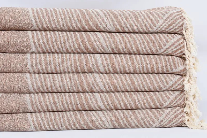 68x40 Cotton Striped Design Towel, Personalized Towel, Turkish towel bulk order for wedding gifts, Embroidered Towel, Quick-dry towel, Birthday Gift - 4
